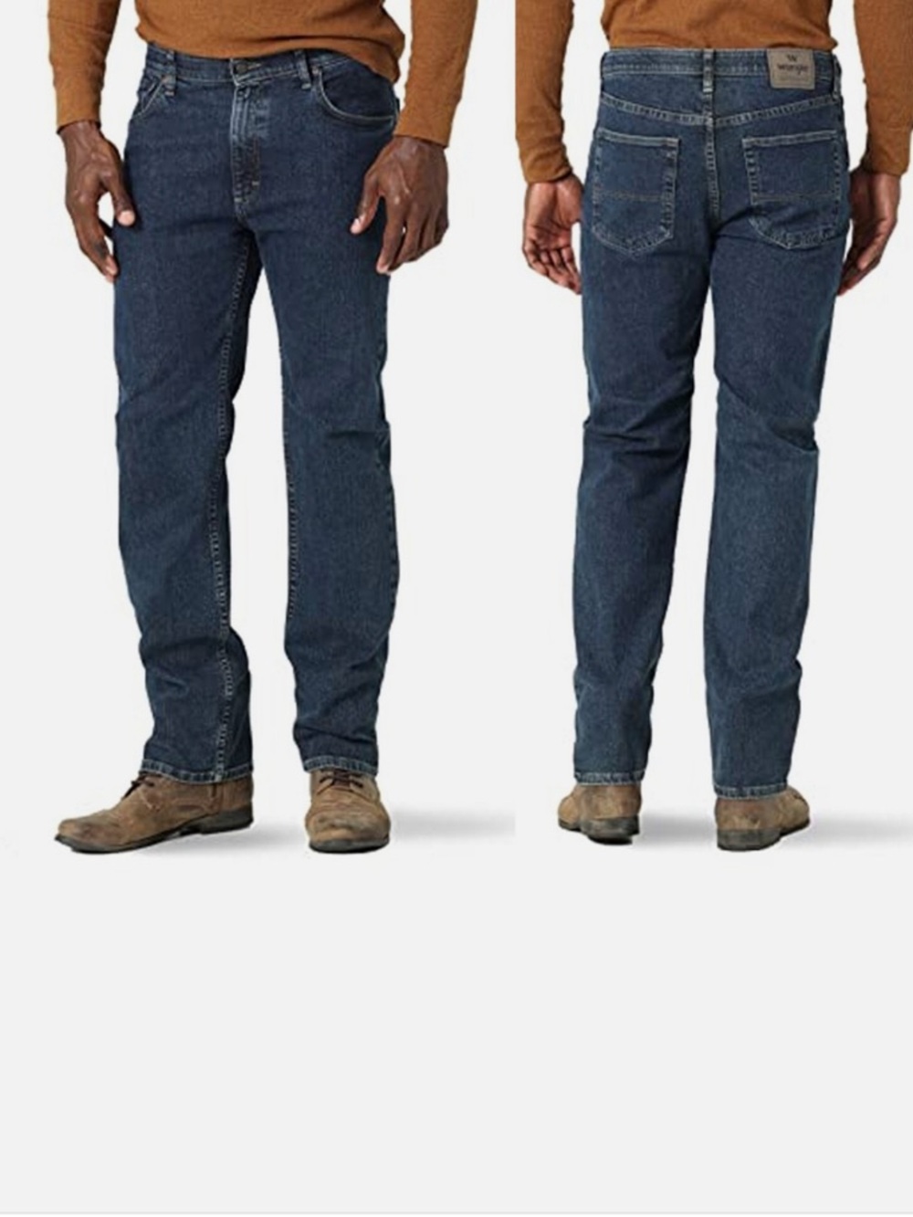Wrangler Authentics Men's Regular Fit Comfort Flex Waist Jean, Dark, 42x29